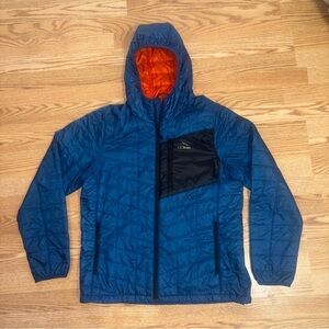 LL Bean PrimaLoft Lightweight Insulated Quilted Puffer Zip Up Jacket Mens Large